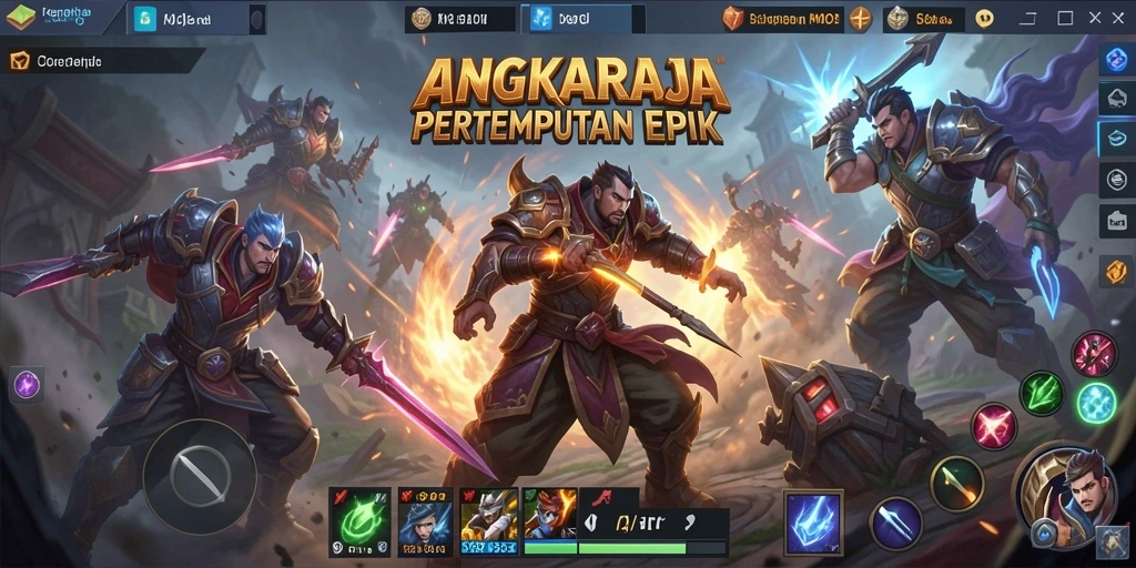 Tampilkan aksi epik dalam pertempuran MOBA ANGKARAJA.