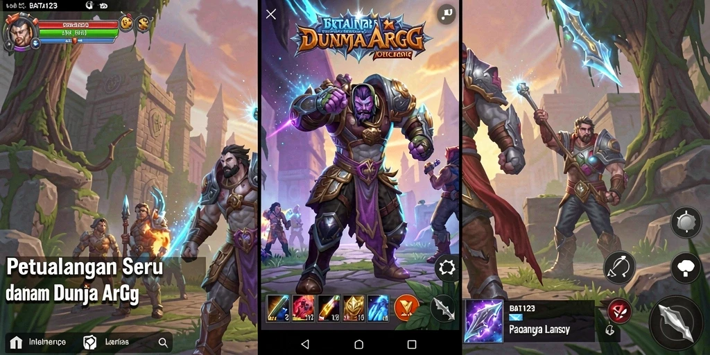 Screenshot gameplay BATA123 menampilkan pertempuran seru di dunia ARPG.