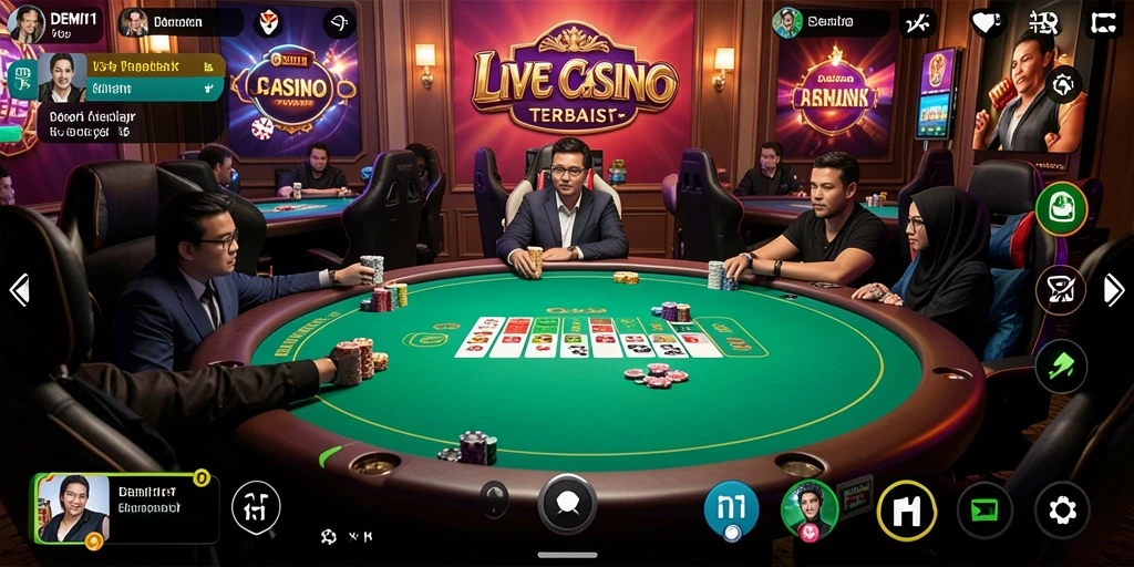 Tampilan screenshot DEMI11 yang menunjukkan gameplay Live Casino yang menarik.
