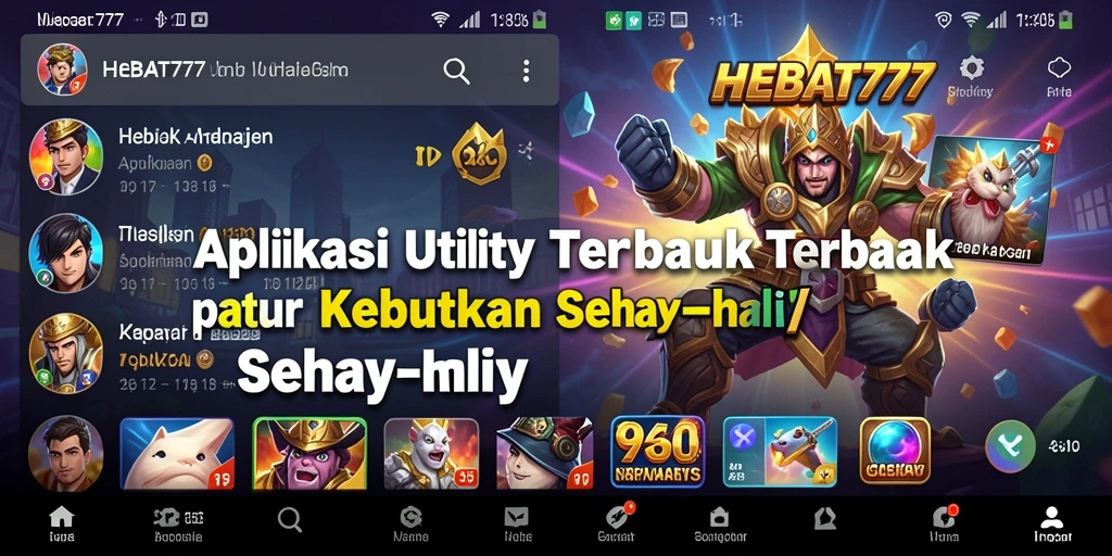 Tampilan antarmuka aplikasi HEBAT777 yang ramah pengguna dan intuitif.