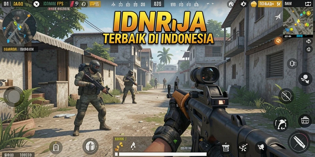 Tangkapan layar menunjukkan gameplay seru dalam game FPS.