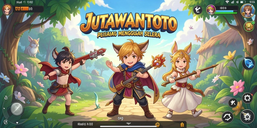 Tangkapan layar menunjukkan aksi seru dalam game Anime JUTAWANTOTO.