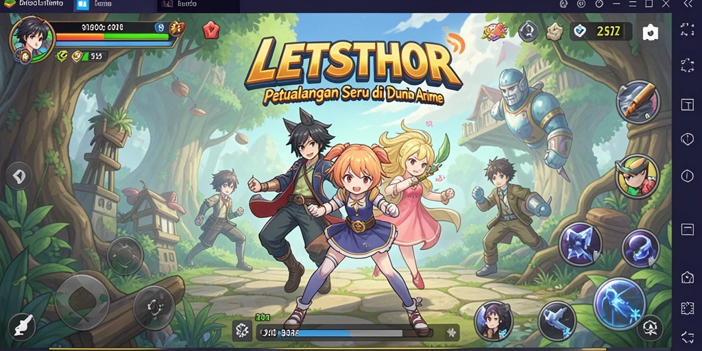 Gameplay menakjubkan dari LETSTHOR dengan karakter anime menarik.