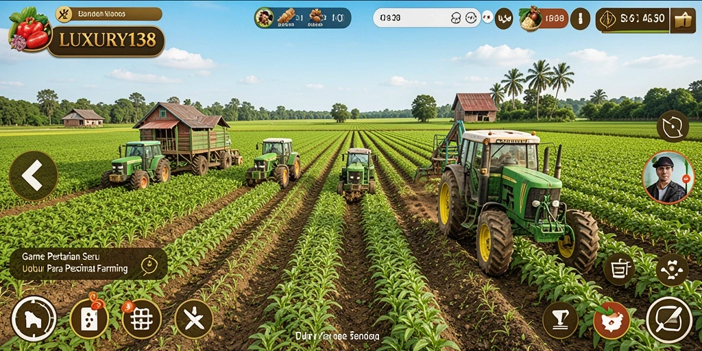 Gameplay menampilkan aktivitas bertani yang seru dan interaktif.