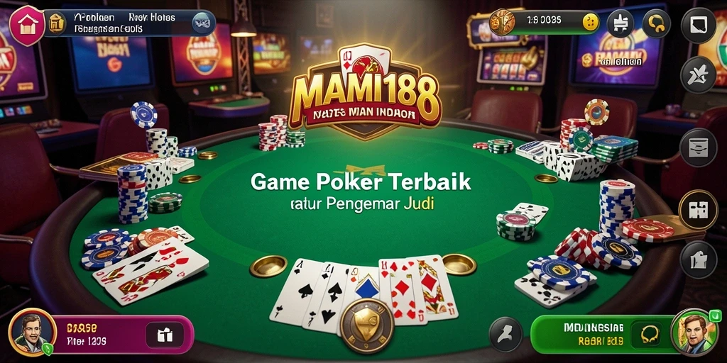 Screenshot MAMI188 menampilkan gameplay Poker yang seru dan kompetitif.