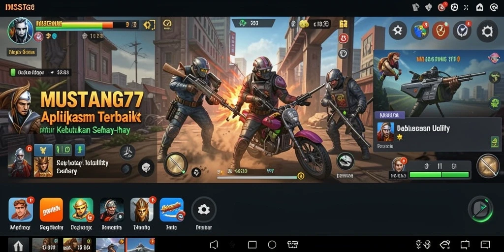 Tampilan screenshot utama MUSTANG77 yang menunjukkan antarmuka aplikasi Utility.