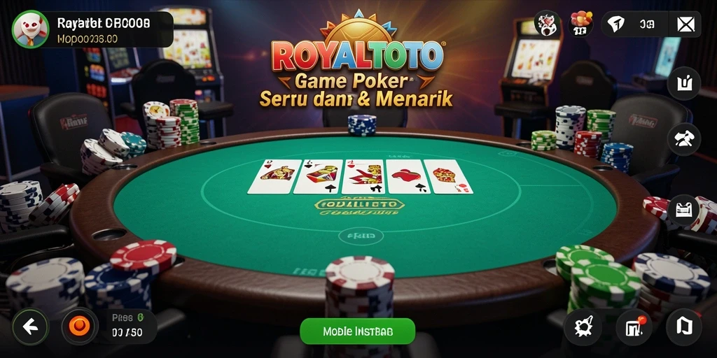 Tampilan gameplay seru dari ROYALTOTO dalam permainan Poker.