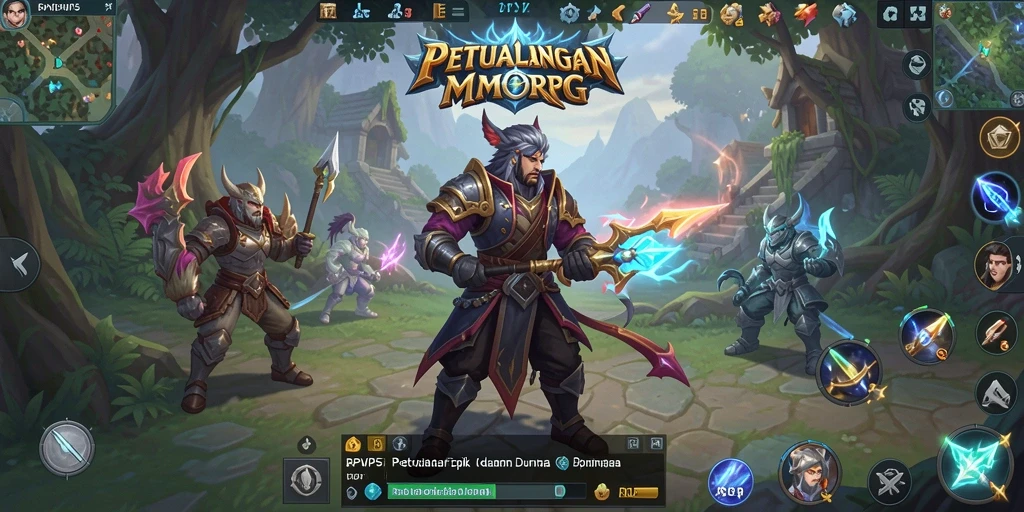 Screenshot dari gameplay RPVIP5 yang menampilkan pertempuran epik antara pemain.