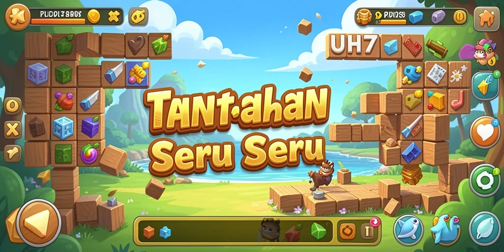 Gameplay UH77 yang menantang dengan visual menarik dan puzzle kreatif.