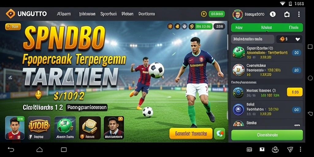 Tampilan utama UNGUTOTO yang menonjolkan fitur taruhan sports