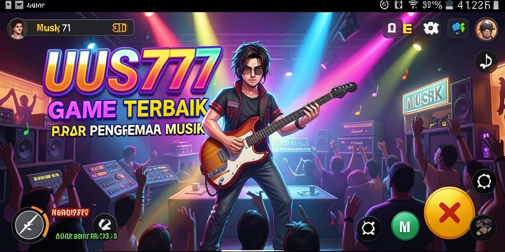 Screenshot menunjukkan gameplay interaktif dan penuh warna dari UUS777.