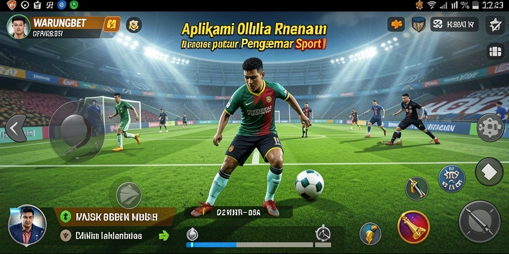 Screenshot gameplay menunjukkan antarmuka aplikasi olahraga yang menarik.